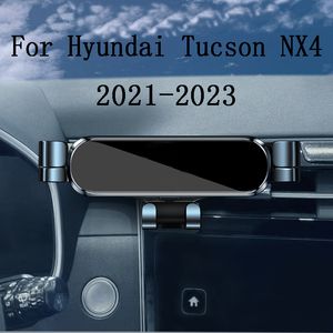 LHD -biltelefoninnehavare för Hyundai Tucson NX4 2023 2022 2021 Bilstylingfäste GPS Stand Rotatable Support Mobiltillbehör