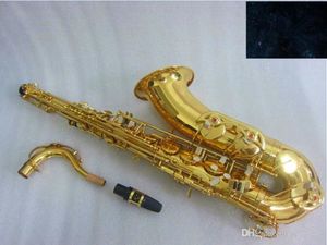 Nuovo Sassofono Tenore B Flat Strumento musicale in ottone laccato oro sax tenore professionale Con custodia