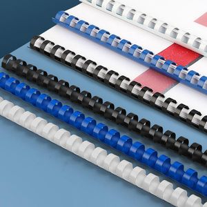 Spines 100PCS/BOX PVC binding aprons 21 rings 616mm binding 20120 sheets A4 file comb binding machine plastic rings black color