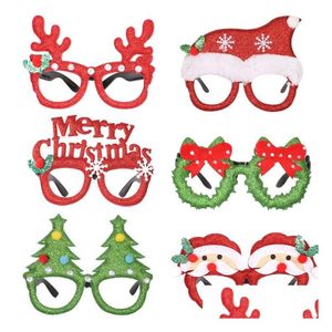 Party Favor Christmas Glasses Santa Claus Xmas Tree Eyeglasses P O Prop Decoration Supplies 40 Designs Valfritt BT1159 Drop Delivery Dhorz