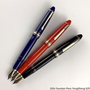 Pens Gifts Pens YongSheng 629 Piston Filling Fountain Pen Resin EF/F Iridium Nib Business Office Writing Ink Pens With Gift Box