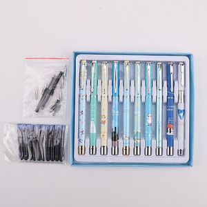 Pens High Quality Cute Cartoon Fountain Pens 0.38mm Ink Pen Best School Sets Kawaii Stationery Set Kids Birthday Gift