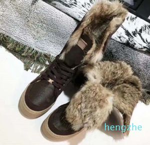 Clássicos inverno botas de neve deslizamentos de pele couro à prova d'água botas quentes até o joelho botas da moda