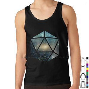 Mens Tank Tops D20 The Greener Side Top Pure Cotton Vest And Dnd Tabletop Games Dice Galaxy Space Series Male Bodybuilding