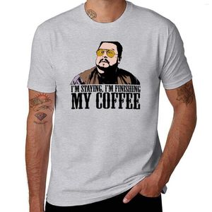 Мужские топы на бретелях I'm Staying Finishing My Coffee The Big Lebowski Color Tshirt Футболка Аниме Животный принт Рубашка для мальчиков Мужская одежда