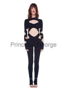 Party Dresses Sexy Hollow Out Black Backless Jumpsuit For Women Fashion Autumn One Piece Outfit Silm Fit ONeck Streetwear Aesthetic Clothes x0629