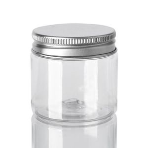 100pcs 30 40 50 60 60mlプラスチックジャー透明なペット保管缶丸いボトル缶ボックスjar 50ml