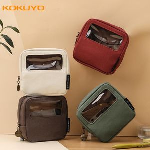 Bags Kokuyo Small Items Storage Bag Portable Cute Cosmetic Bag Sticker Tape Hand Account Storage Bag Visible Stationery Storage Bag