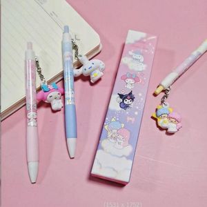 Pens 24 pcs/lot Kawaii Cat Dog Pendant Gel Pen Cute 0.5mm Black Ink Neutral Pens Stationery Gift Office School Supplies wholesale