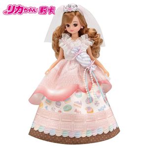 Puppen Tomy LiccaChan Puppe LD05 Melty Wedding Dress Up Bride Luxus Wunderschönes Licca Prinzessin Spielzeug für Mädchen Geschenk 176879 230629