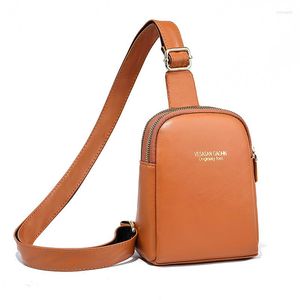 Evening Bags 2023 Double Zipper Small Chest Bag For Women Fashion Simple And Versatile One Shoulder Crossbody Mobile Phone