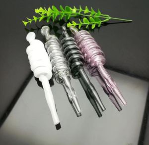 Glasrökande rör tillverkar handblåsta vattenpipa bongs färgade multi spiral glas wok pipe