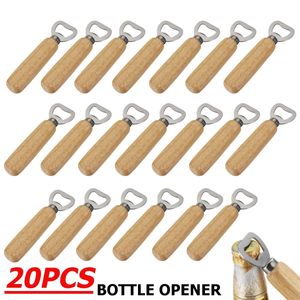 Apri apri 1020pcs maniglia in legno bottiglie portatore apri apertura di birra con berretta di bicchiere di bicchiere di vetro utensili da cucina utensili da cucina creativa 230628