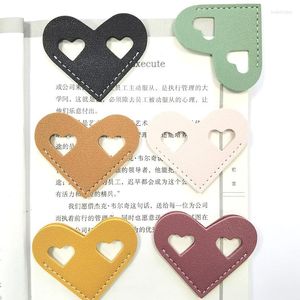 Handcrated Vintage Leather Bookmarks For Book Mini Corner Page Marker Heart Bookmark Reader Teacher Gift