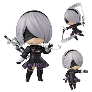 Minifig #1475 Nierautomata 2b Anime Figur Yorha No2 Type B Action Figur Nier Automata 2B Figurinsamling Modelldockleksaker 10cm J230629