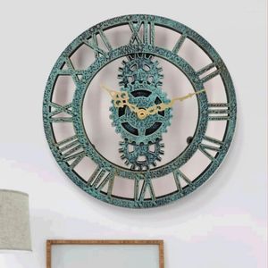 Duvar Saatleri 12 Inç Açık Su Geçirmez Saat Nordic Vintage Reçine Dekoratif Kuvars Saatler Ev Bahçe Dekorasyon Kolye