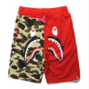 A Bathing A Ape Popular logo camouflage splicing shark beach shorts
