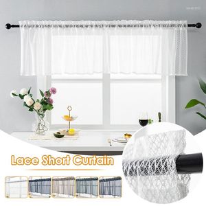 Curtain Kitchen Lace Short Valance Sheer Bedroom Living Room Cafe Drapes Home Decor Voile