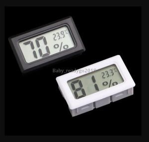 Mini Digital LCD Embedded Thermometers Hygrometers Temperature Humidity Meter indoor Thermometer Black White