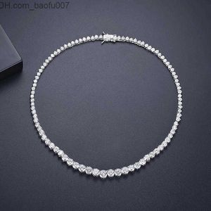 Pendant Necklaces fashionTrendy Necklace Lab Diamond Stone White Gold Filled chorker Pendant Necklaces for Women Bridal Party Wedding jewelry Z230629