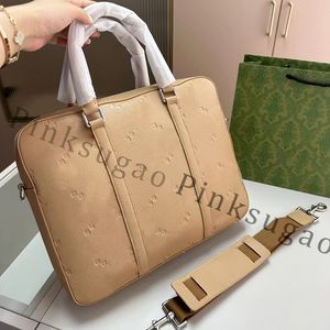 Pink sugao computer bags tote shoulder crossbody bags Briefcase Business Bags top quality large capacity genuine leather shopping bag handbags wxz-230628-140