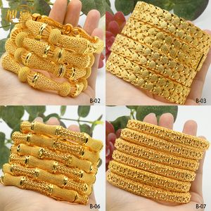 Bangle XUHUANG African Gold Color Bangles For Women Indian Middle Eastern Nigerian Wedding Luxury Plated Jewellery Brazilian 230627
