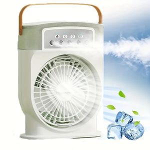 1 PC Portable Water Cooled Fan USB RECHARGABLE FAN Firidified Spray Fan Desktop Office Small Fan Three Wind Speed ​​Freely Justerable Small Fan