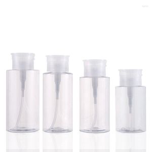 Storage Bottles 5PC X 100/120/150/200ML Empty Pump Dispenser Liquid UV Gel Polish Nail Art Clean Acetone Cleanser Remover Bottle