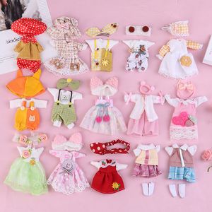 Doll Accessories Clothes Set for 1617cm Ob11 Fashion Suit 18 bjd Dressup Skirt 6 Inch Cute Uniform bonecas infantil meninas 230629