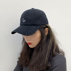 Boll Caps Foux Baseball Summer Women Letter Brodery Cute Designer Justerbar Black Fashion Sun Hat Korea Style 230629