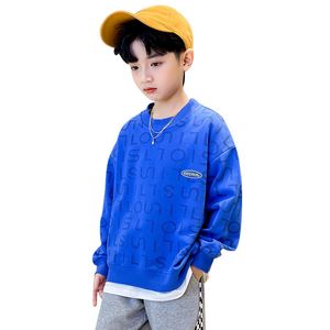 Tshirts Boys Spring Autumn Sweatshirts Kids Long Sleeve TShirt Children Teen Boy Letter Print Cotton Tops Pullover Clothes 514Year 230628