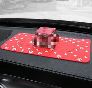 Lyxbil Bil Non-Slip Mat Car Dashboard Cover Mobiltelefon Center Console Instrumentpanel Hög temperatur Motstånd Förvaring Pad Car Interior Prydnader 30 * 15 cm