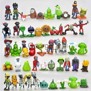 Minifig 10PcsLot Plants vs Zombies PVZ Figure Toys Plants and Zombies PVC Action Figures Collection Model Toy for Kids Children Gifts J230629
