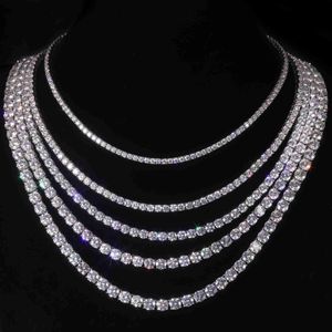 Cheap Wholesale Price Fine Jewelry Sterling Sier Vvs Diamond Chain 2mm--6.5mm Tennis Moissanite Necklace