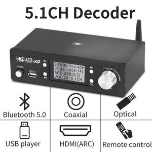 Anslutningar HD920 5.1CH Audio Decoder Bluetooth 5.0 Contever DAC DTS AC3 Dolby Atmos 4K HDMicompatible Converter SPDIF Arc PCUSB Sound Card