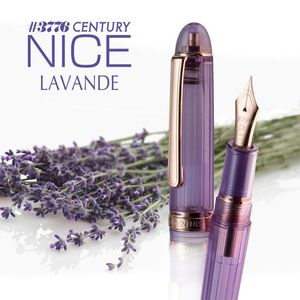 Pens Platinum Fountain Pen Nice Edition Oryginalne Lavande 14K Nib Romantyczne różowe fioletowe dziewczęce PNB20000R Pióro