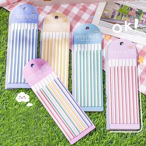 Fine Long Line Marking Stickers Transparent Index Tabs Flags Sticky Note Memo Pad Bookmark School Office Stationery Supplies