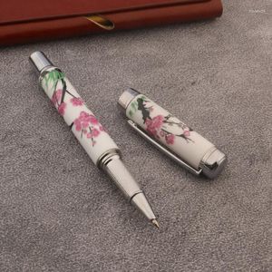 Ceramics Roller Ball Pen Painting Red Plum Blossom Stationery Office School Supplies Point