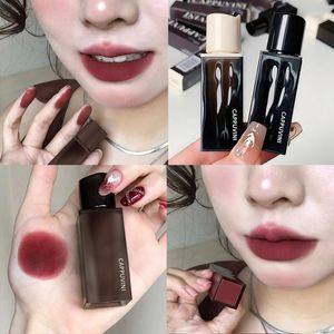 Błyszczyk błyszcząca Amber Glaze przezroczystą fala wodna Mat Waterproof Waterproof Velvet Lipstick Nude Brown Tint Makeup Cosmetics