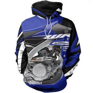 Kobiety z kapturem WR450F Motor 3D Printing Odzież Moda Unisex Casual Bluza zamek błyskawiczny dla mężczyzn i kobiet