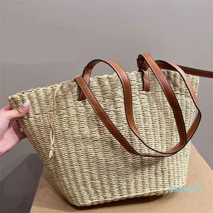 라피아 비치 가방 여성 디자이너 밀짚 토트 짠 가방 어깨 Crossbody 간단한 대기 핸드백 레이디 지갑 지갑