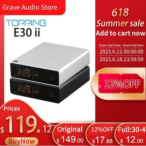 Anschlüsse Topping E30 II Decoder 2*AK4493s DAC stellt Audio XMOS AU208 Touch Operation E30II mit Fernbedienung Vorverstärker DAC