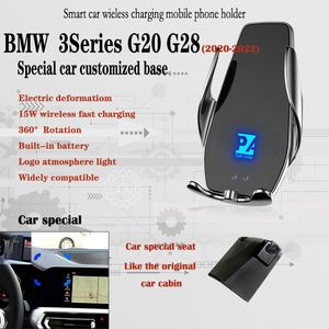 Para 2020-2021 BMW G20 G28 3Series 3 Series Car Phone Holder Wireless Charge 15W Mobile Mount Navigation Support GPS Support