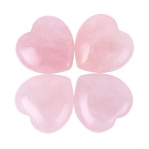 Artes e ofícios de cura cristal natural rosa quartzo amor coração preocupação pedra chacra reiki ncing para artesanato diy 1 decoração de casa jk2101xb dr dhv2m