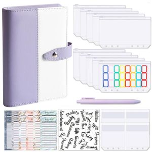 Budget Binder Cash Envelopes For Money Saving Organizer With Zipper Pockets Sheets And Self-adhesive Labels