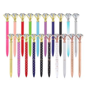 Canetas esferográficas Crystal Diamond Pen Tinta preta material de escritório escolar presente para mulheres meninas colegas de trabalho Xbjk2106 Drop Delivery Business I Dhkhd