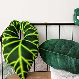 Cushion/Decorative Tropical Plants for Living Room Sofa Cushion Leaf Chair Back Seat Cushion Home Decoration Para R230629