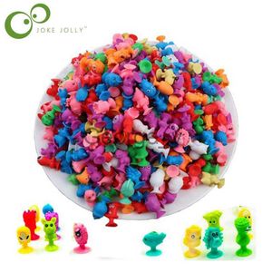 Minifig 40pcslot Mini Sucker Dolls Marine Land Strange Animal Cupule Suckers kids Action Toy Capsule Model Suction Cup Puppets J230629