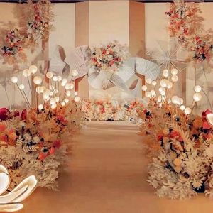 Wedding Decoration Centerpieces Luminous Happy Apple Tree Stage Aisle Road Lead Guide Iron Plating Stand For Background Layout