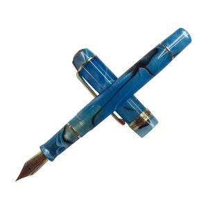 Pens New Kaigelu 316a Marble azul acrílico celulóide caneta caneta iridium ef m nib clássico caneta linda caneta de tinta comercial blueblack